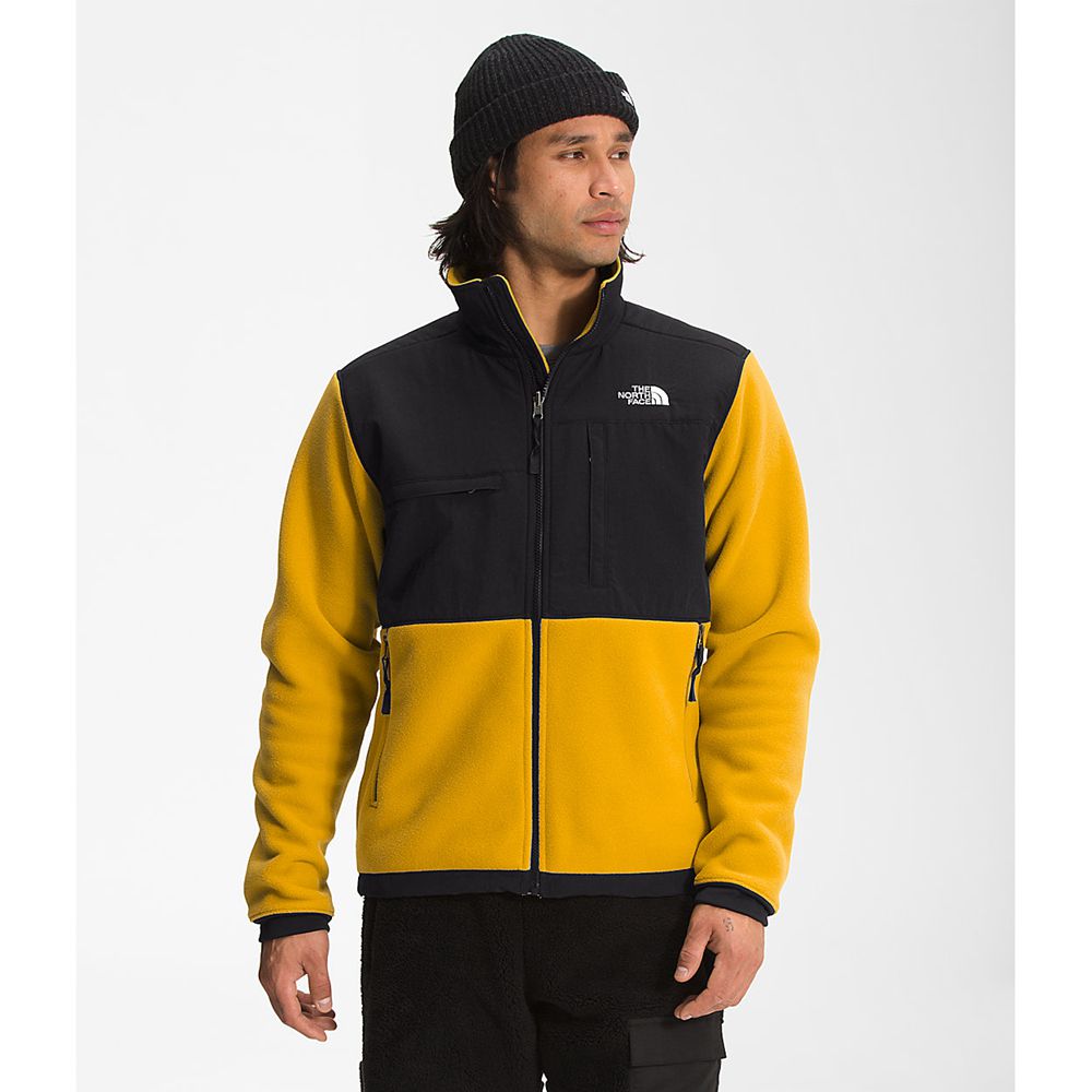 The North Face Fleece Jacket Mens Australia - The North Face Denali 2 Yellow Snow (UJO-374962)